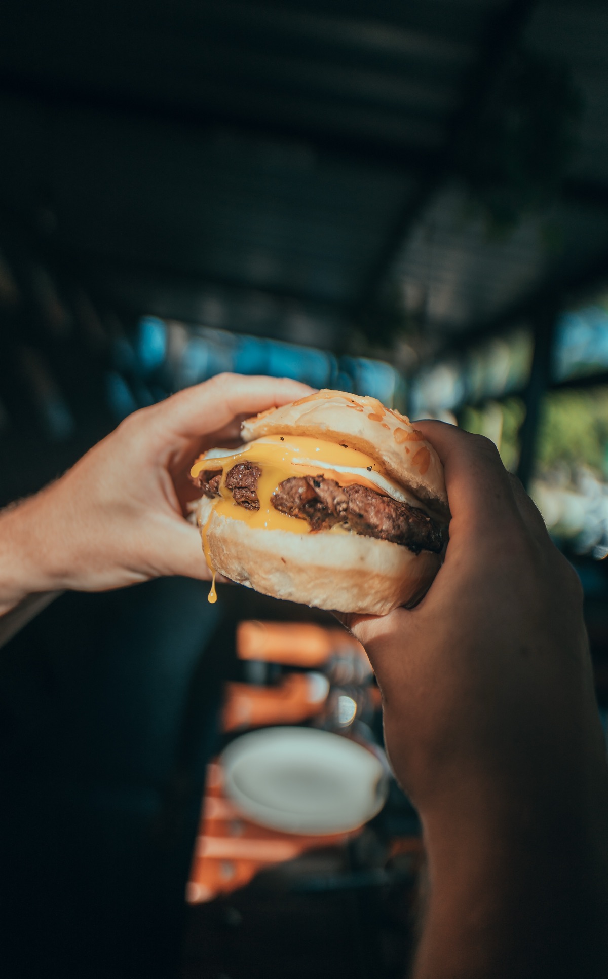 Fotografía gastronómica de una hamburguesa